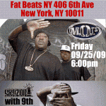 M.O.P. x Skyzoo and 9th Wonder In-Stores @ Fat Beats, NYC.